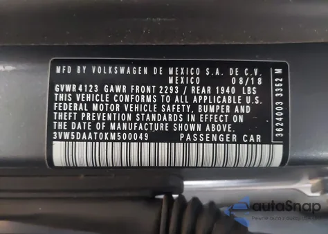 2019 Volkswagen Beetle 2.0T Final Edition Se/2.0T Final Edition Sel/2.0T S/2.0T Se из США, поврежденный, VIN 3VW5DAAT0KM500049